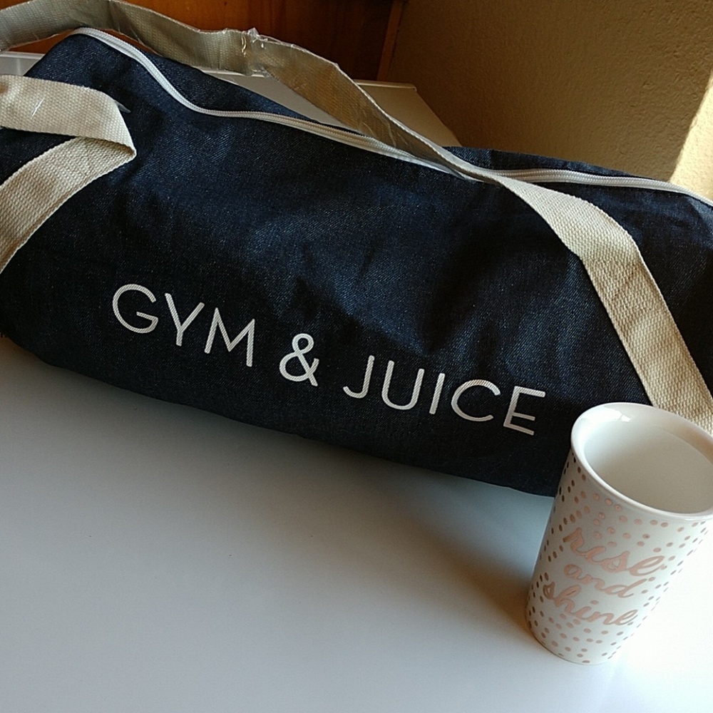 NWOT Cute Sassy Denim Workout Duffel